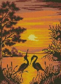 Cranes Sunset